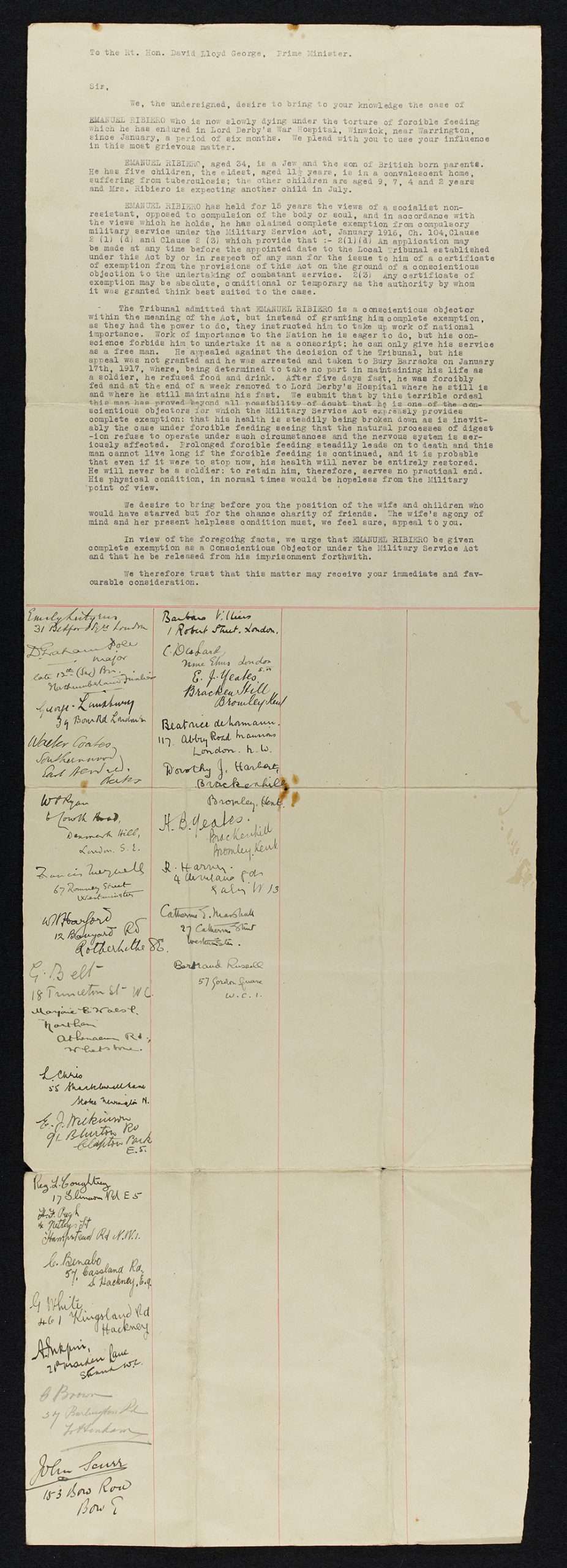 The Ribeiro Petition.